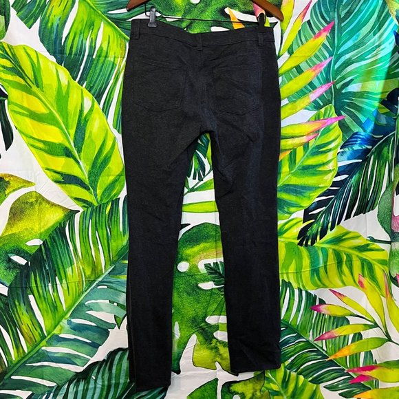 Ann Taylor Sz 8 Dark Grey Slim Straight Comfy Stretchy Cotton Blend Work Pants - Picture 5 of 11